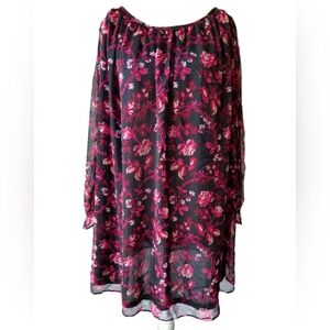 NWT Old Navy Women's Plus Floral Cold Shoulder Flowy Feminine Lined Blouse 3X